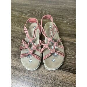 Skechers Memory‎ Foam Pink Knot Strap Sandal Women's Size 9.5